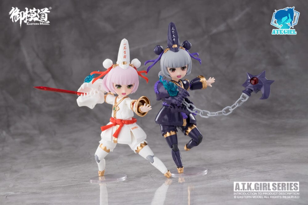 A.T.K. Girl Black and White Impermanence Set of 2 Figures 1/12 Scale Model Kit