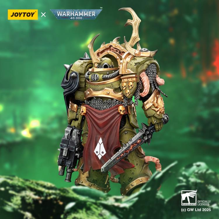 Warhammer 40,000 Death Guard Blightlord Terminator (Ver. 3) with Combi-bolter and Bubotic Blade 1/18 Scale Action Figure