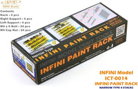Paint Rack Narrow 4 stacks(Tamiya, Vallejo, Mig, AK)