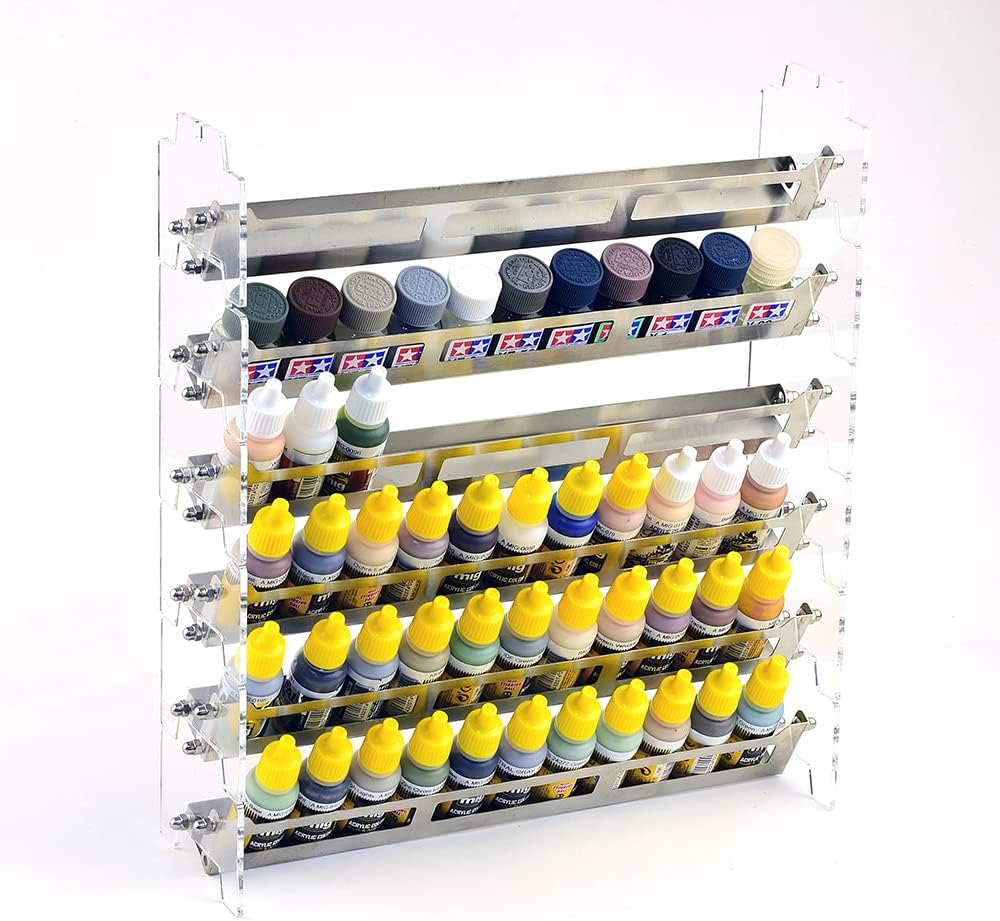 Paint Stock Rack Paint Rack Narrow 6 stacks(Tamiya, Vallejo, Mig, AK) – USA Gundam Store