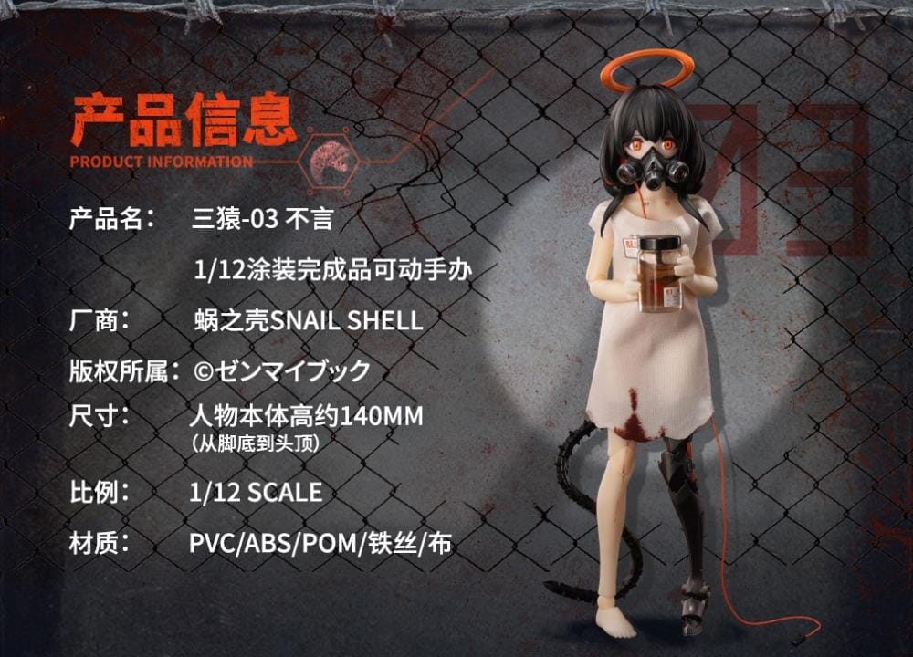 Three Wise Monkeys 03 Speak No Evil 1/12 Scale Action Figure