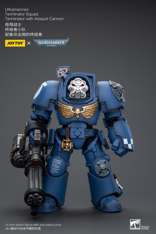 Warhammer 40K Ultramarines Terminator Squad Terminator with Assault Cannon 1/18 Scale Action Figure
