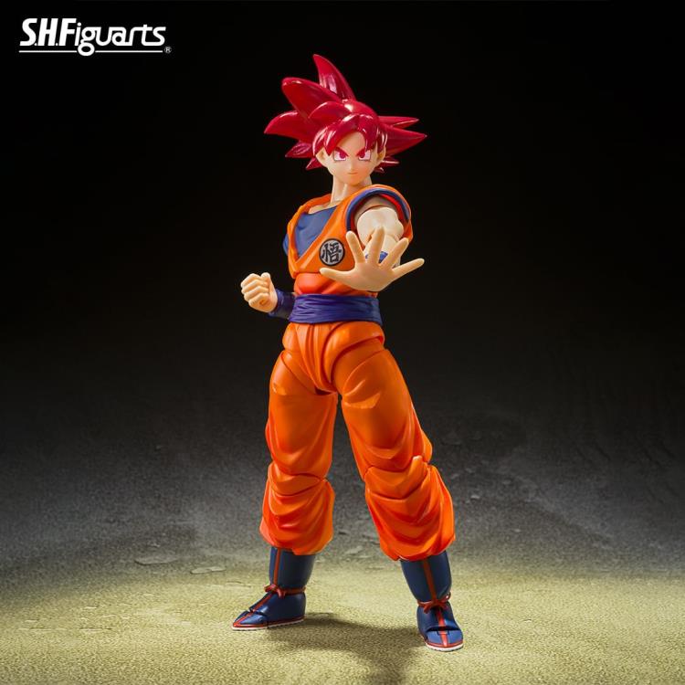 SHF Dragon Ball Z Super Saiyan God Red Hair Son Goku 6 Action