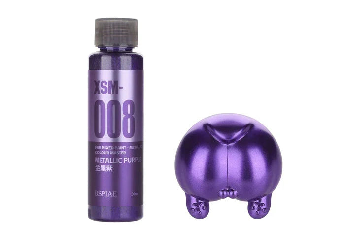 DSPIAE XSM-008 Water Based Pre-Mixed Paint METALLIC PURPLE 50ML