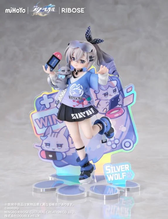 Honkai Star Rail Rise Up+ Chibi Cat Series Silver Wolf Figure