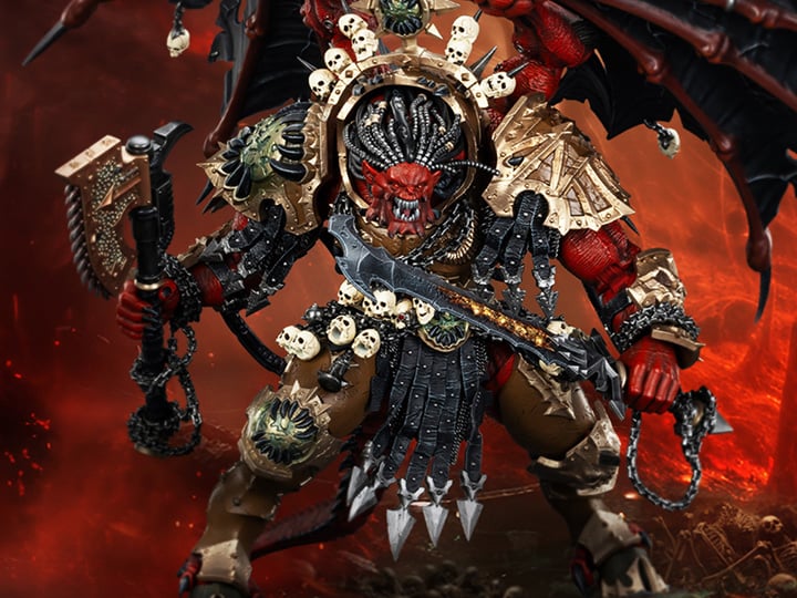 Warhammer 40K World Eaters Angron, Daemon Primarch of Khorne 1/18 Scal ...