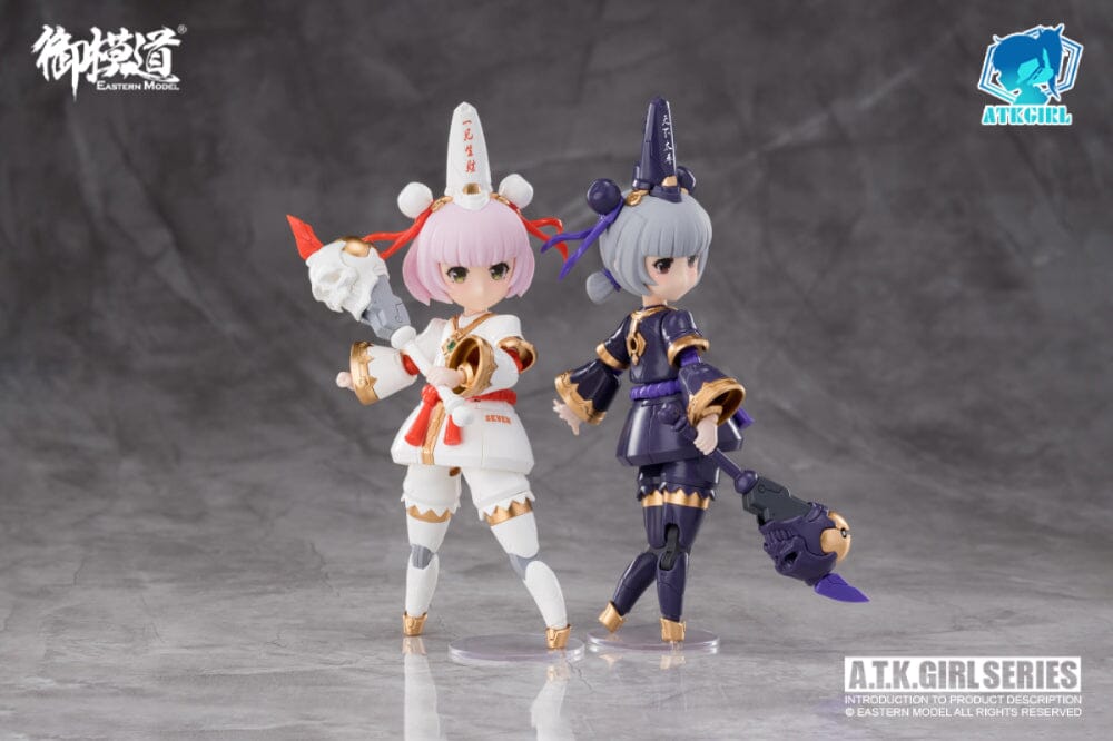 A.T.K. Girl Black and White Impermanence Set of 2 Figures 1/12 Scale Model Kit