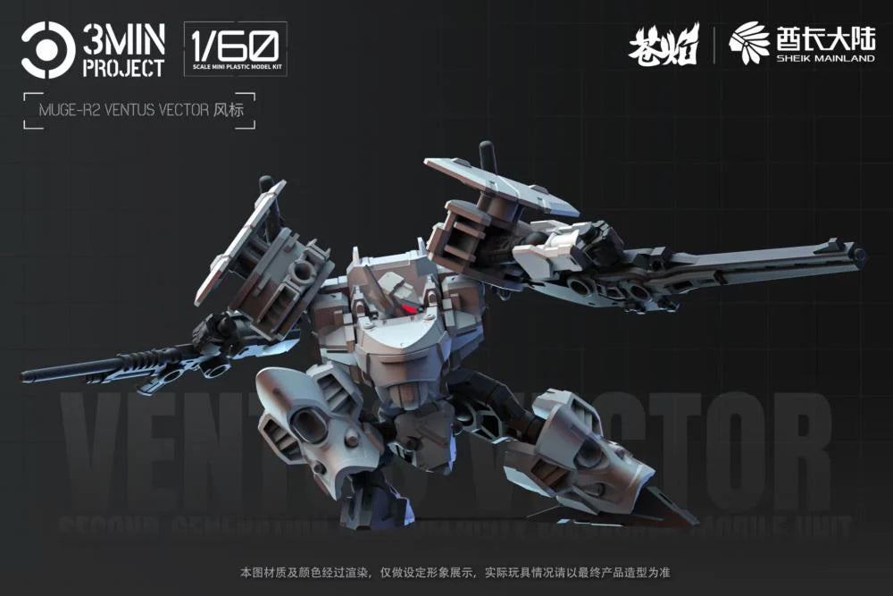 3 Min Project MUGE-R2 Ventus Vector 1/60 Scale Model Kit