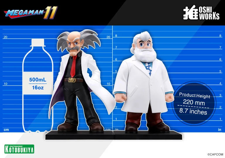 Mega Man 11 Oshi Works Dr. Wily & Dr. Light Figure Set