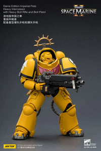 Warhammer 40,000 Space Marine 2 Imperial Fists Heavy Intercessor with Heavy Bolt Rifle and Bolt Pistol (Game Edition) 1/18 Scale Action Figure