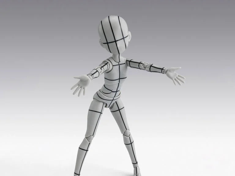 S.H.Figuarts Body-chan Ken Sugimori Edition (Wireframe Gray Color Ver.) Action Figure