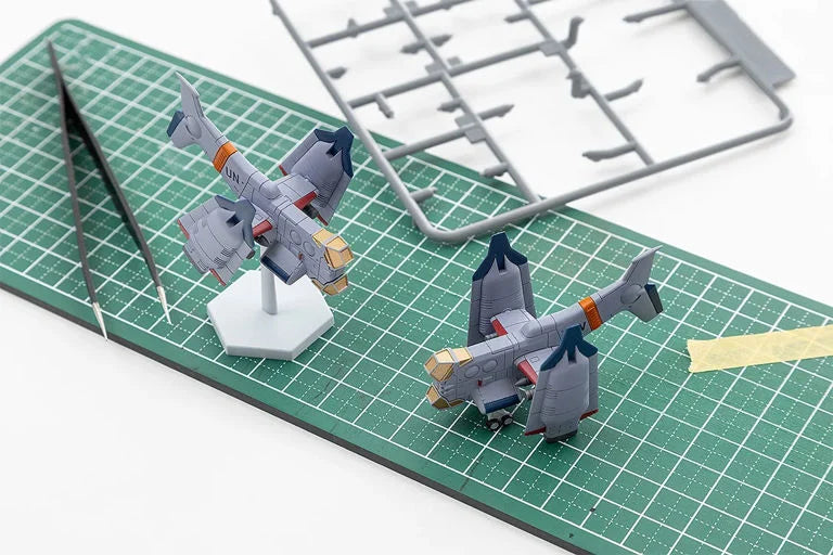Rebuild of Evangelion SYUTO Tiny Scale UNAF Close Air Support VTOL Aircraft YAGR-3B 1/350 Scale Model Kit