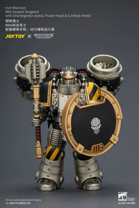 Warhammer The Horus Heresy Iron Warriors MkII Assault Sergeant with Disintegrator Pistol, Power Maul & Combat Shield 1/18 Scale Action Figure