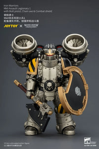 Warhammer The Horus Heresy Iron Warriors MkII Assault Legionary 1 with Bolt Pistol, Chain Axe & Combat Shield 1/18 Scale Action Figure
