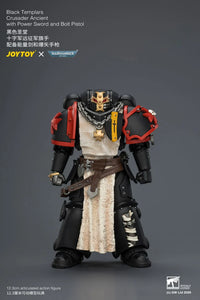 Warhammer 40,000 Black Templars Crusader Ancient with Power Sword and Bolt Pistol 1/18 Scale Action Figure
