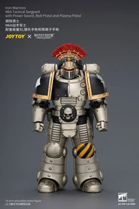 Warhammer The Horus Heresy Iron Warriors MkII Tactical Sergeant with Power Sword, Bolt Pistol and Plasma Pistol 1/18 Scale Action Figure