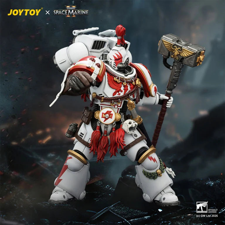 Warhammer 40K Space Marine 2 White Scars Assault Intercessor Champion (Game Edition) 1/18 Scale Action Figure