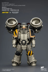 Warhammer The Horus Heresy Iron Warriors MkII Assault Legionary 1 with Bolt Pistol, Chain Axe & Combat Shield 1/18 Scale Action Figure