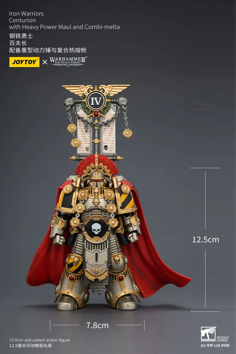 Warhammer The Horus Heresy Iron Warriors Centurion with Heavy Power Maul and Combi-Melta 1/18 Scale Action Figure