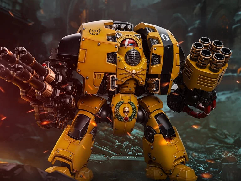 Warhammer The Horus Heresy Imperial Fists Leviathan Dreadnought with Cyclonic Melta Lance and Storm Cannon 1/18 Scale Action Figure