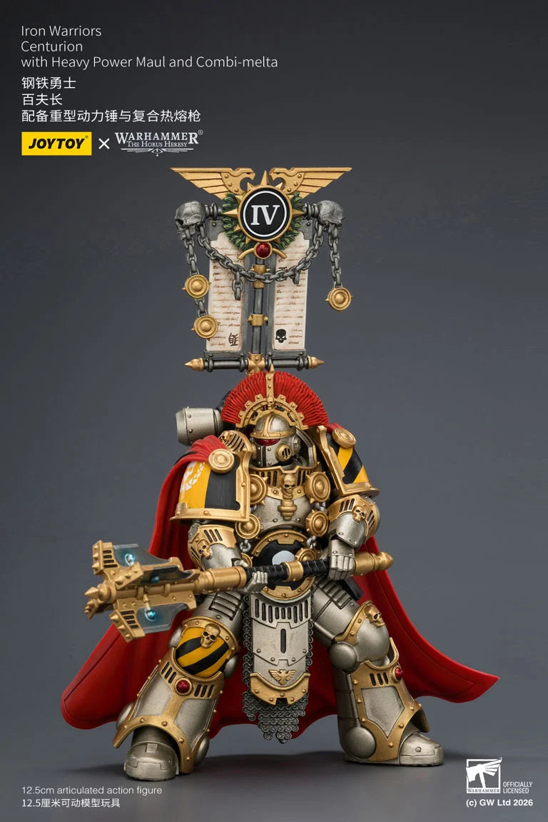 Warhammer The Horus Heresy Iron Warriors Centurion with Heavy Power Maul and Combi-Melta 1/18 Scale Action Figure