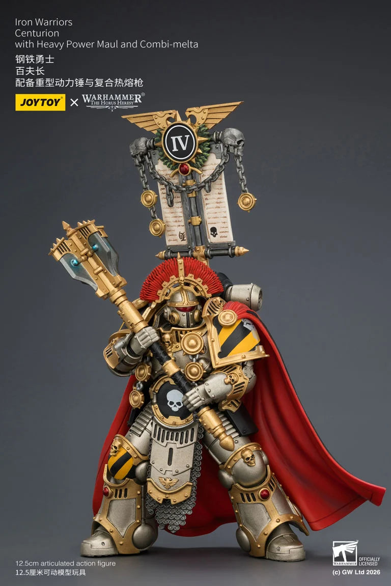 Warhammer The Horus Heresy Iron Warriors Centurion with Heavy Power Maul and Combi-Melta 1/18 Scale Action Figure