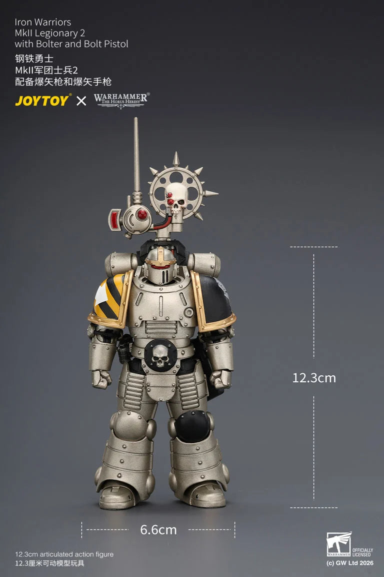 Warhammer The Horus Heresy Iron Warriors MkII Legionary 2 with Bolter and Bolt Pistol 1/18 Scale Action Figure