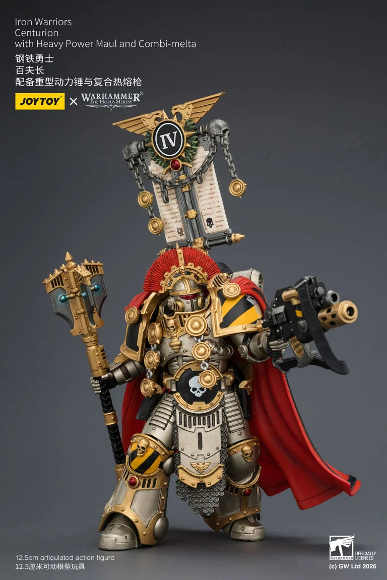 Warhammer The Horus Heresy Iron Warriors Centurion with Heavy Power Maul and Combi-Melta 1/18 Scale Action Figure