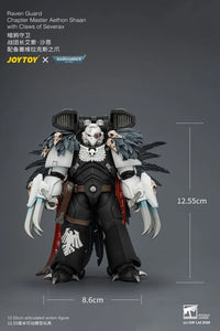 Warhammer 40,000 Raven Guard Chapter Master Aethon Shaan with Claws of Severax and Heavy Bolt Pistol 1/18 Scale Action Figure