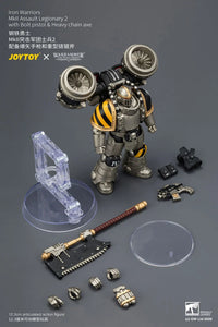 Warhammer The Horus Heresy Iron Warriors MkII Assault Legionary 2 with Bolt Pistol & Heavy Chain Axe 1/18 Scale Action Figure
