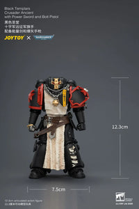 Warhammer 40,000 Black Templars Crusader Ancient with Power Sword and Bolt Pistol 1/18 Scale Action Figure