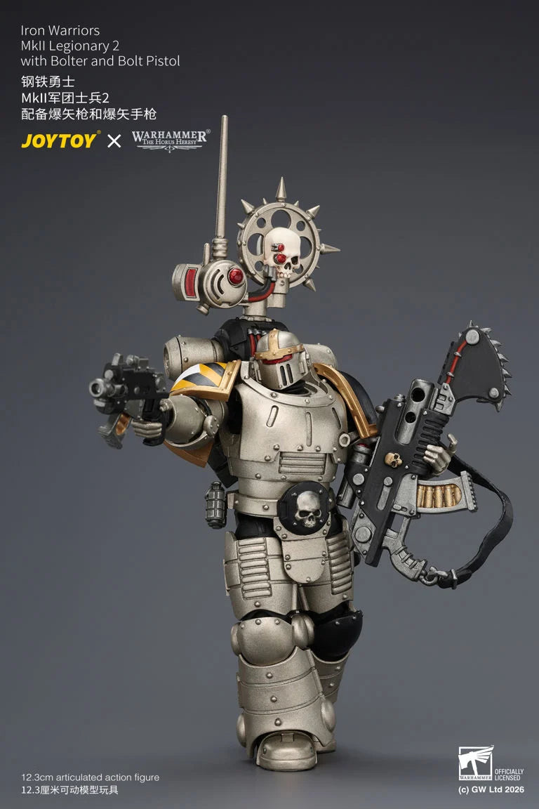 Warhammer The Horus Heresy Iron Warriors MkII Legionary 2 with Bolter and Bolt Pistol 1/18 Scale Action Figure