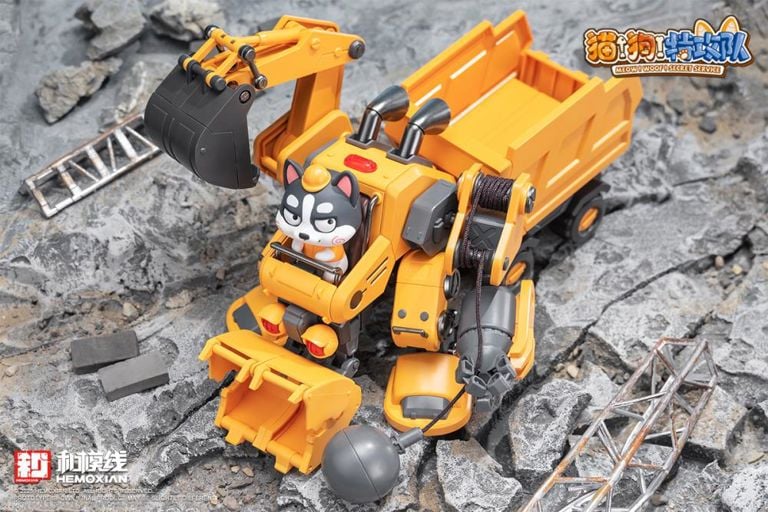 Meow! Woof! Secret Service Cute Pet Assembling Mecha Series Demolisher RH-052 Husky Model Kit