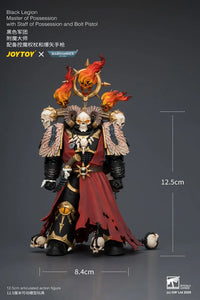 Warhammer 40,000 Black Legion Master of Possession with Staff of Possession and Bolt Pistol 1/18 Scale Action Figure