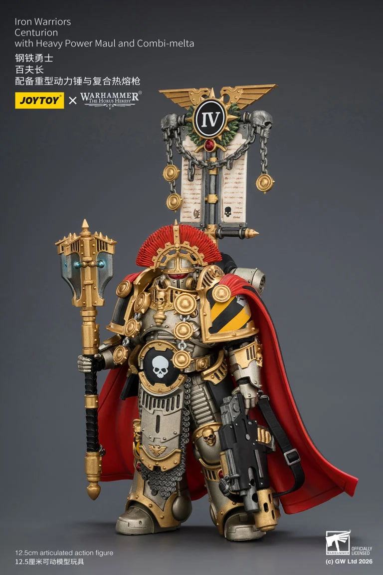 Warhammer The Horus Heresy Iron Warriors Centurion with Heavy Power Maul and Combi-Melta 1/18 Scale Action Figure