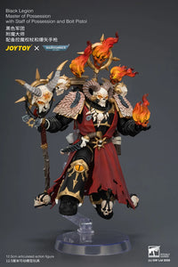 Warhammer 40,000 Black Legion Master of Possession with Staff of Possession and Bolt Pistol 1/18 Scale Action Figure