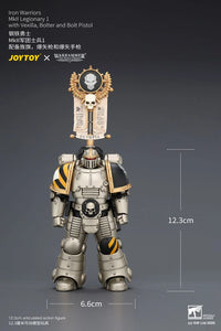 Warhammer The Horus Heresy Iron Warriors MkII Legionary 1 with Vexilla, Bolter and Bolt Pistol 1/18 Scale Action Figure