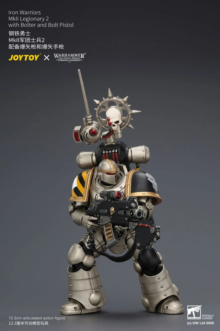 Warhammer The Horus Heresy Iron Warriors MkII Legionary 2 with Bolter and Bolt Pistol 1/18 Scale Action Figure