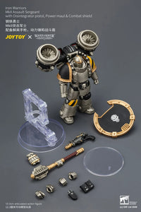 Warhammer The Horus Heresy Iron Warriors MkII Assault Sergeant with Disintegrator Pistol, Power Maul & Combat Shield 1/18 Scale Action Figure
