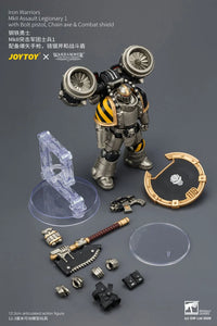 Warhammer The Horus Heresy Iron Warriors MkII Assault Legionary 1 with Bolt Pistol, Chain Axe & Combat Shield 1/18 Scale Action Figure