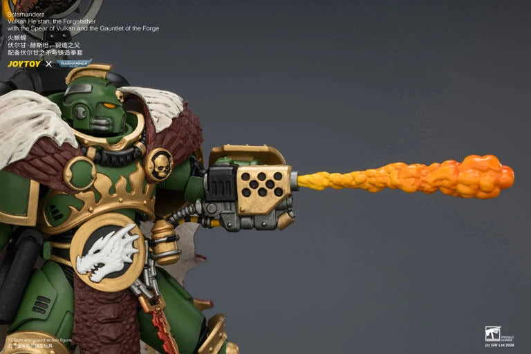Warhammer 40K Salamanders Vulkan He'Stan The Forgefather 1/18 Scale Action Figure