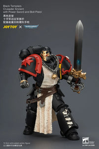 Warhammer 40,000 Black Templars Crusader Ancient with Power Sword and Bolt Pistol 1/18 Scale Action Figure
