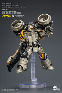 Warhammer The Horus Heresy Iron Warriors MkII Assault Legionary 2 with Bolt Pistol & Heavy Chain Axe 1/18 Scale Action Figure