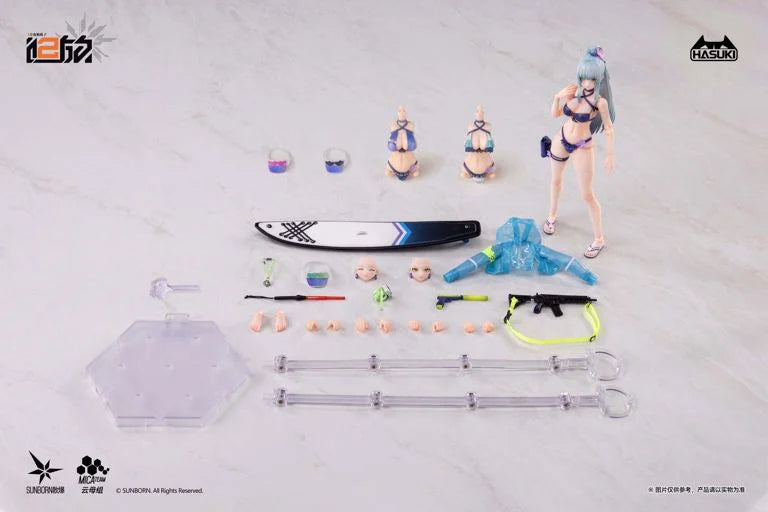 Girls' Frontline 2 Exilium Pocket Art Series Klukai (Cerulean Breaker Ver.) (Deluxe Ver.) 1/12 Scale Action Figure