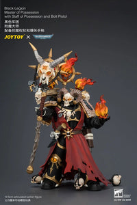 Warhammer 40,000 Black Legion Master of Possession with Staff of Possession and Bolt Pistol 1/18 Scale Action Figure