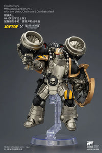 Warhammer The Horus Heresy Iron Warriors MkII Assault Legionary 1 with Bolt Pistol, Chain Axe & Combat Shield 1/18 Scale Action Figure