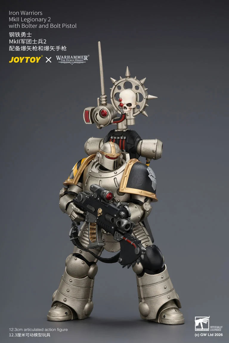 Warhammer The Horus Heresy Iron Warriors MkII Legionary 2 with Bolter and Bolt Pistol 1/18 Scale Action Figure