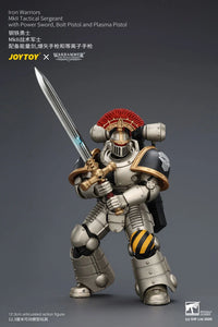 Warhammer The Horus Heresy Iron Warriors MkII Tactical Sergeant with Power Sword, Bolt Pistol and Plasma Pistol 1/18 Scale Action Figure