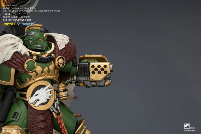 Warhammer 40K Salamanders Vulkan He'Stan The Forgefather 1/18 Scale Action Figure