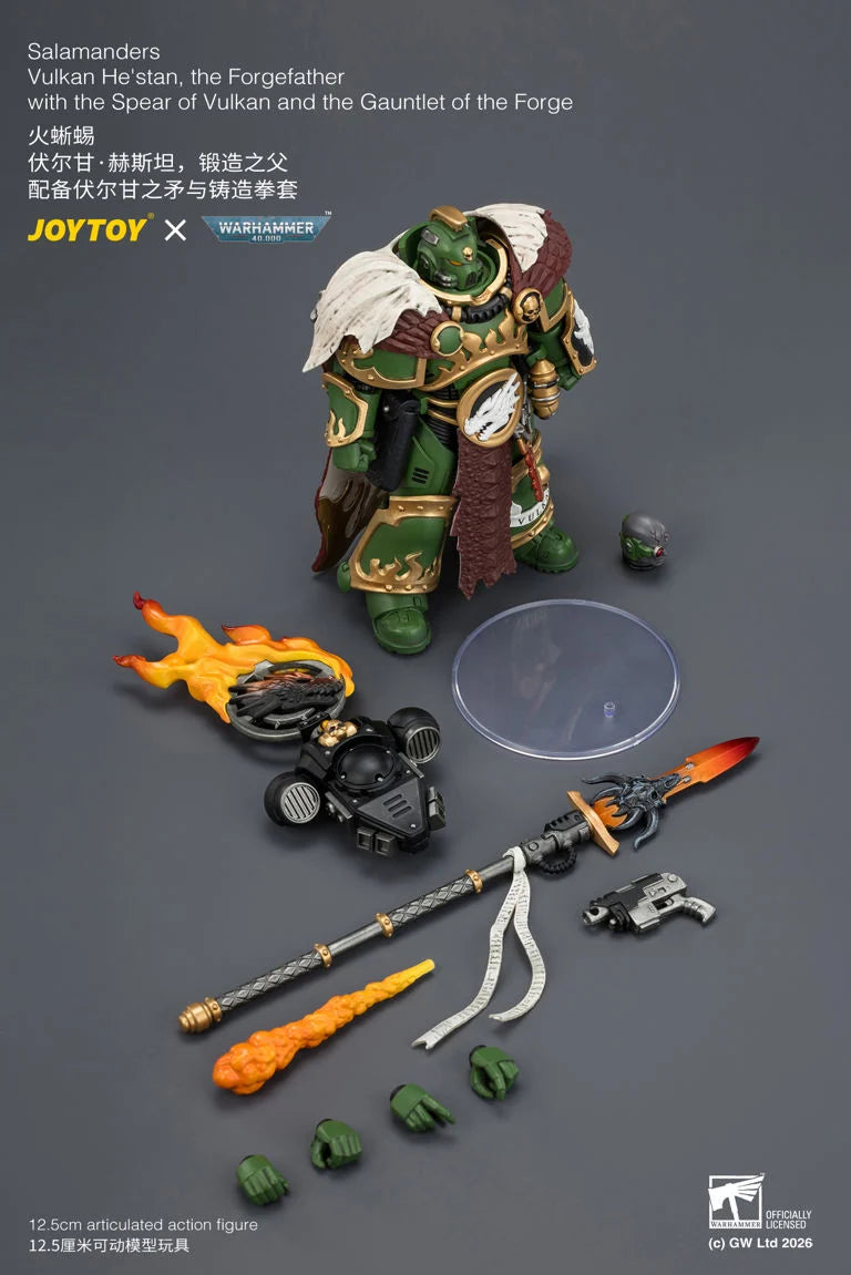 Warhammer 40K Salamanders Vulkan He'Stan The Forgefather 1/18 Scale Action Figure